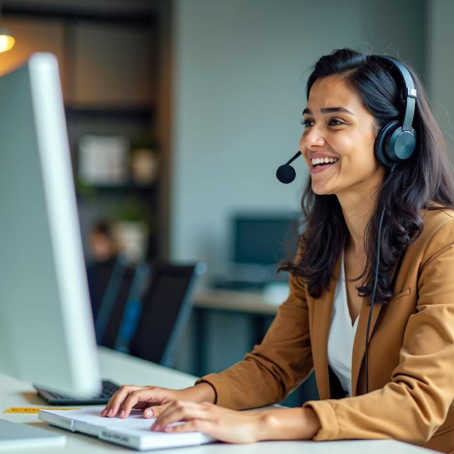 frau-computer-bildschirm-headset-laechelt_header